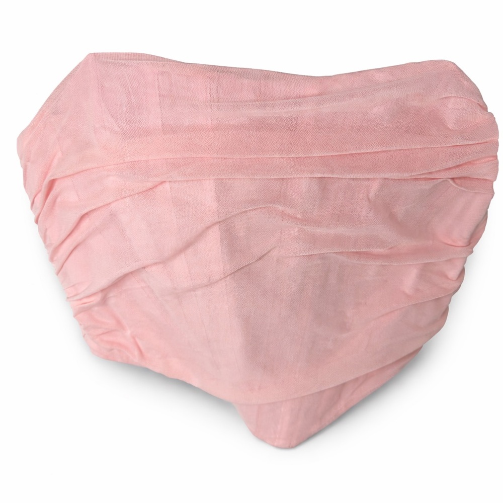 Strapless Blush Pink Ruched Bandeau Top